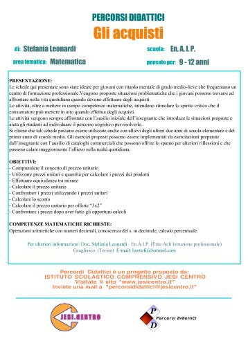Gli acquisti - Istituto Scolastico Comprensivo Lorenzo Lotto, Jesi