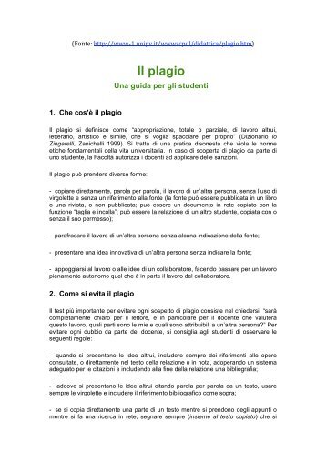 Il plagio - I blog di Unica