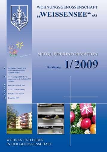 Mitgliederinformation I/2009 - Wohnungsgenossenschaft ...