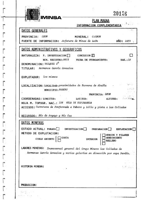 Geologia Economica - Mineria - Canteras