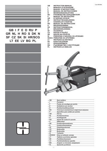 GB IFED RU P GR NL H RO S DK N SF CZ SK SI ... - Aparate sudura