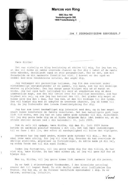8 sider langt brev fra Marcos von Ring - Forbrugerbloggen.dk