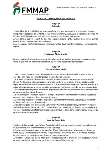 Regras de MMA Amador - FMMAP - Federação de Mixed Martial ...