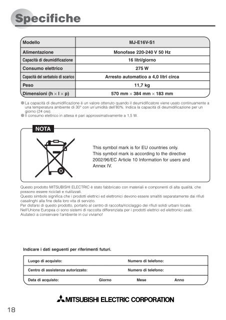 Visualizza il file - Climatizzazione - Mitsubishi Electric