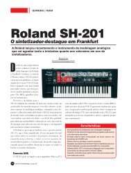 Roland SH-201 - Backstage