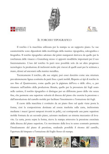 IL TORCHIO TIPOGRAFICO - Consiglio regionale del Piemonte