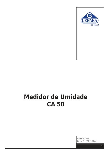 medidor de umidade ca50.pmd - Gehaka.com.br