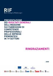 RINGRAZIAMENTI - Extranet Regione Piemonte