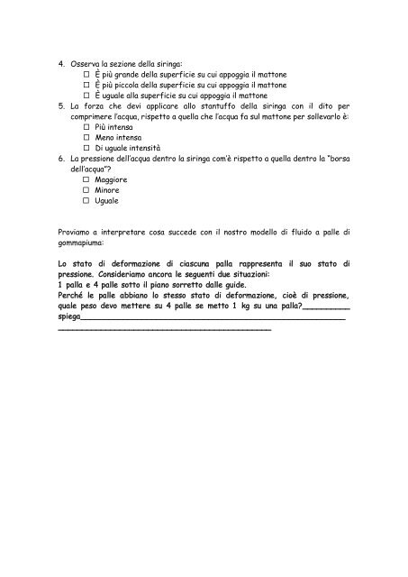 Il torchio idraulico - Dipartimento di Fisica