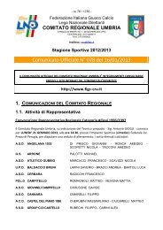 campionato seconda categoria - FIGC Comitato Regionale Umbria