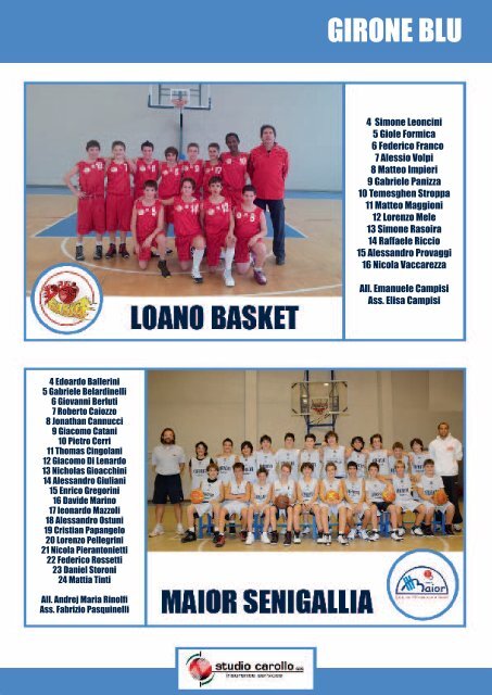 libretto ufficiale torneo - Insegnare Basket
