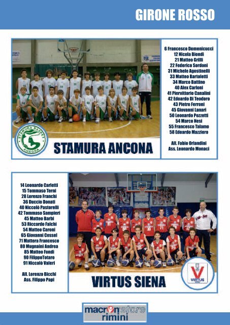 libretto ufficiale torneo - Insegnare Basket