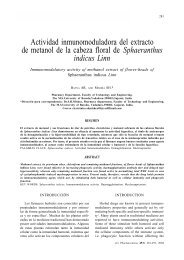 Actividad inmunomoduladora del extracto de metanol de la cabeza ...