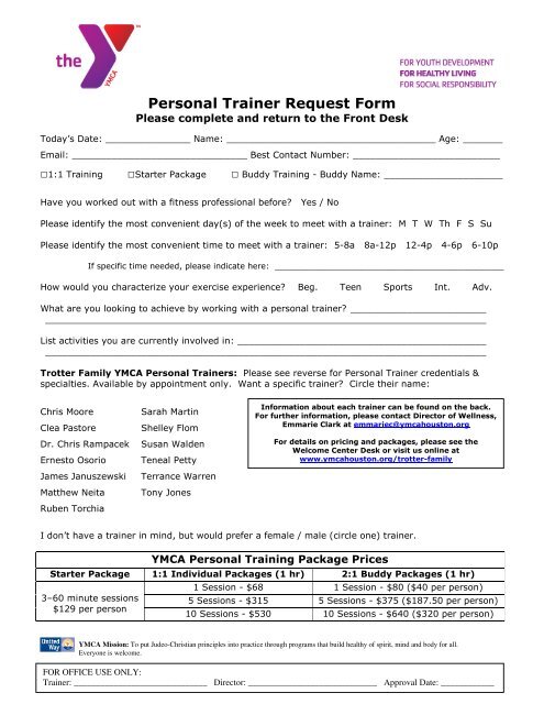 Trainer Requests