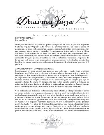 posturas sentadas - Dharma Yoga Center