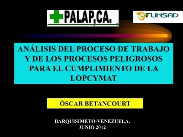 controlar los procesos peligrosos en el trabajo - Palap.com.ve