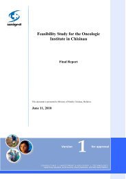 Feasibility Study for the Oncologic Institute in Chisinau Final Report