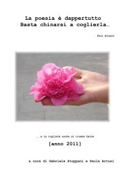 Poesia al Cinema Dante: 2011 - Nicola Saba