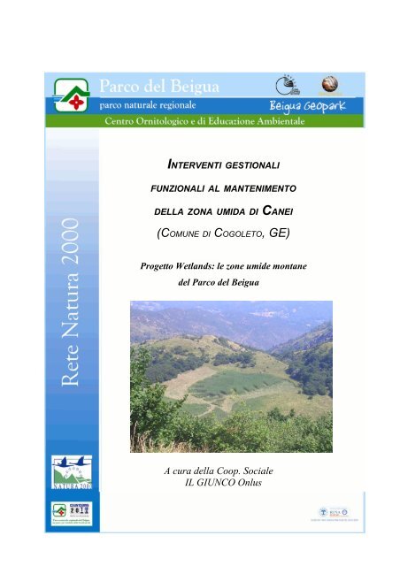 Interventi a Pian Canei - Parco Naturale Regionale del Beigua
