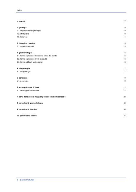 Relazione geologica - Unione dei Comuni del Pratomagno