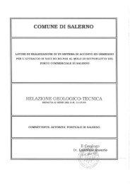 Relazione geologica - Autorità Portuale di Salerno