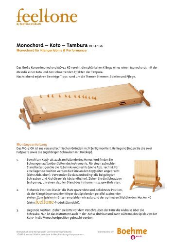 Monochord – Koto – Tambura MO-47 GK