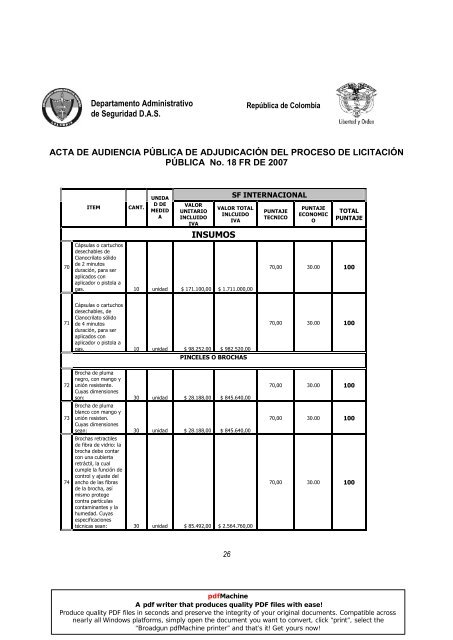 ACTA DE AUDIENCIA PÚBLICA DE ADJUDICACIÓN DEL ...