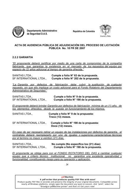 ACTA DE AUDIENCIA PÚBLICA DE ADJUDICACIÓN DEL ...