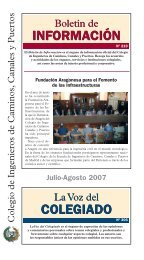 Boletin JULIO-AGOSTO 2007 - Colegio de Ingenieros de Caminos ...