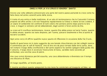 Omelia di don Roberto Trevisio - Trasfigurazione.Diocesipa.It