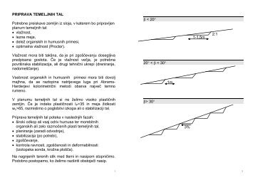 PRIPRAVA TEMELJNIH TAL Potrebne preiskave zemljin iz sloja, v ...