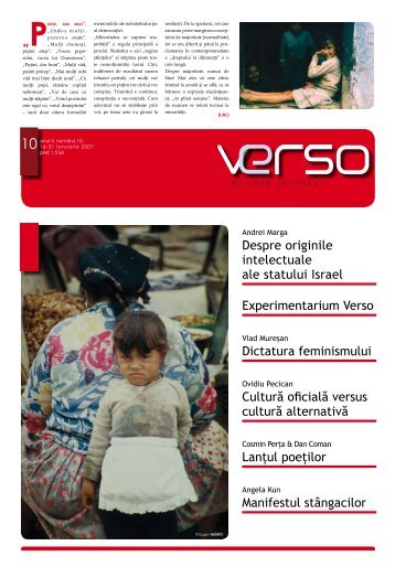 Despre originile intelectuale ale statului Israel ... - Revista VERSO