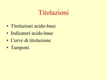 Titolazioni