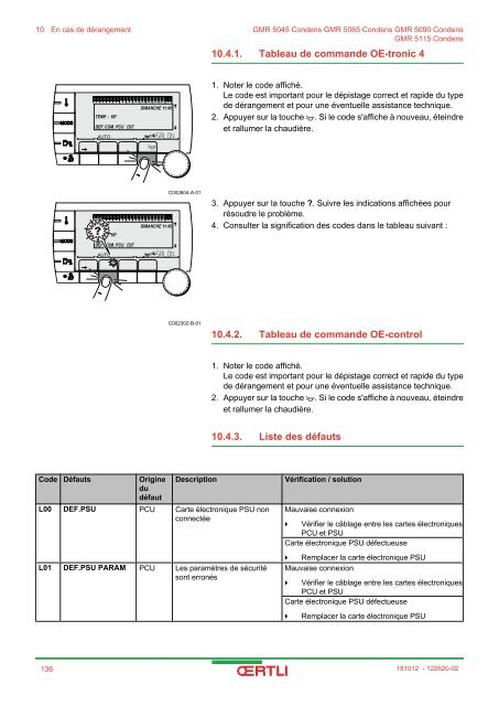 GMR 5045 Condens GMR 5065 Condens GMR 5090 ... - Oertli