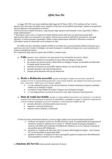 affido sine die.pdf 153.0 Kb - Comune di Genova
