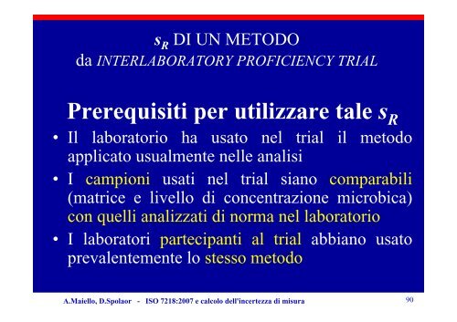 ISO 7218 2007 e INCERTEZZA-ISO TS 19036 SINAL ottobre 2008 ...