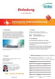 Seminarbroschüre - Wölfel Beratende Ingenieure GmbH + Co.