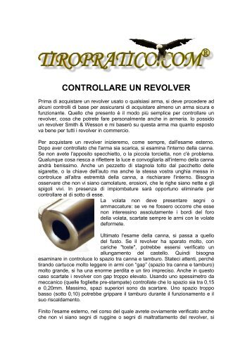 CONTROLLARE UN REVOLVER - Tiropratico.com