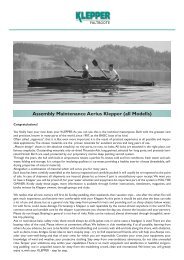 Assembly Maintenance Aerius Klepper (all Modells) - Avanza Kayak