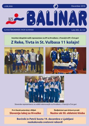 BALINAR - december 2010 - Balinarska zveza Slovenije