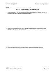 APPENDIX - FORMAT FOR A LAB REPORT - Arizona State University