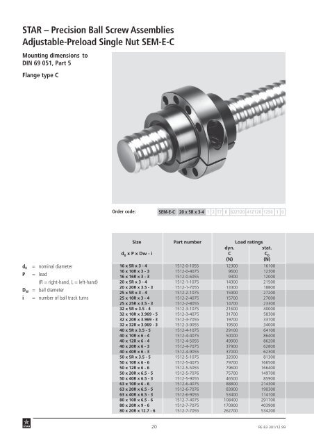 STAR – Precision Ball Screw Assemblies