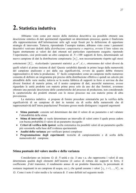 2.Statistica induttiva