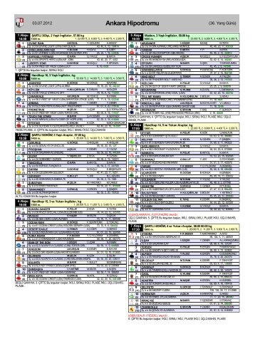 Yarış Programı | TJK