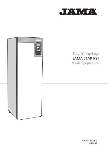 JÄMÄ Star RST 6, 8, 10 ja 12 kW, käyttöohje - Kaukora Oy