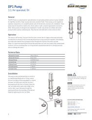 Datasheet #35992: DP1 Pump - Bijur Delimon