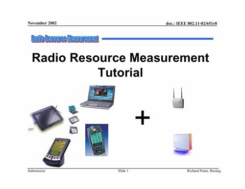 Radio Resource Measurement Tutorial