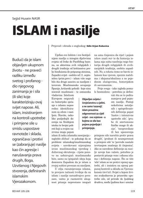 behar br. 105-106 - Islamska zajednica u Hrvatskoj