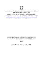 DOCUMENTO DEL CONSIGLIO DI CLASSE III E ... - Liceo Cicerone