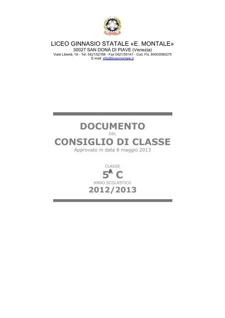 Documento Consiglio Di Classe